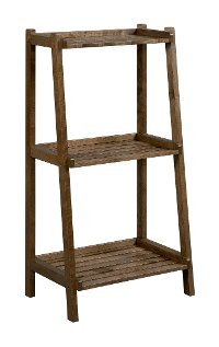 Antique Chestnut 3 Tier Wooden Ladder Shelf - Dunnsville