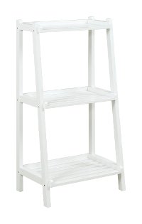 White 3 Tier Wooden Ladder Shelf - Dunnsville