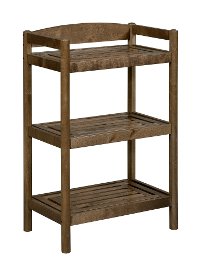 Adjustable Antique Chestnut Low Bookcase / Media Tower - Exmore