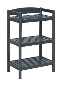Adjustable Graphite Low Bookcase / Media Tower - Exmore