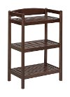 Adjustable Merlot Wood Low Bookcase / Media Tower - Exmore
