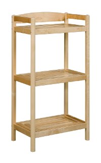 Adjustable Blonde Wooden Bookcase / Media Tower - Exmore