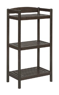 Adjustable Espresso Wooden Bookcase / Media Tower - Exmore