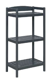 Adjustable Graphite Wooden Bookcase / Media Tower - Exmore