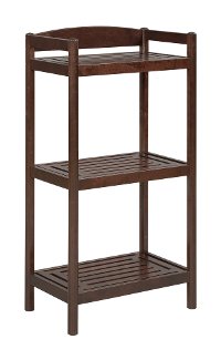 Adjustable Merlot Wooden Bookcase / Media Tower - Exmore