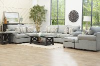 Casual Classic Mist Green Ottoman - Alison-2