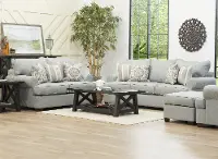Alison Mist Blue-Gray 2-Piece Living Room Set