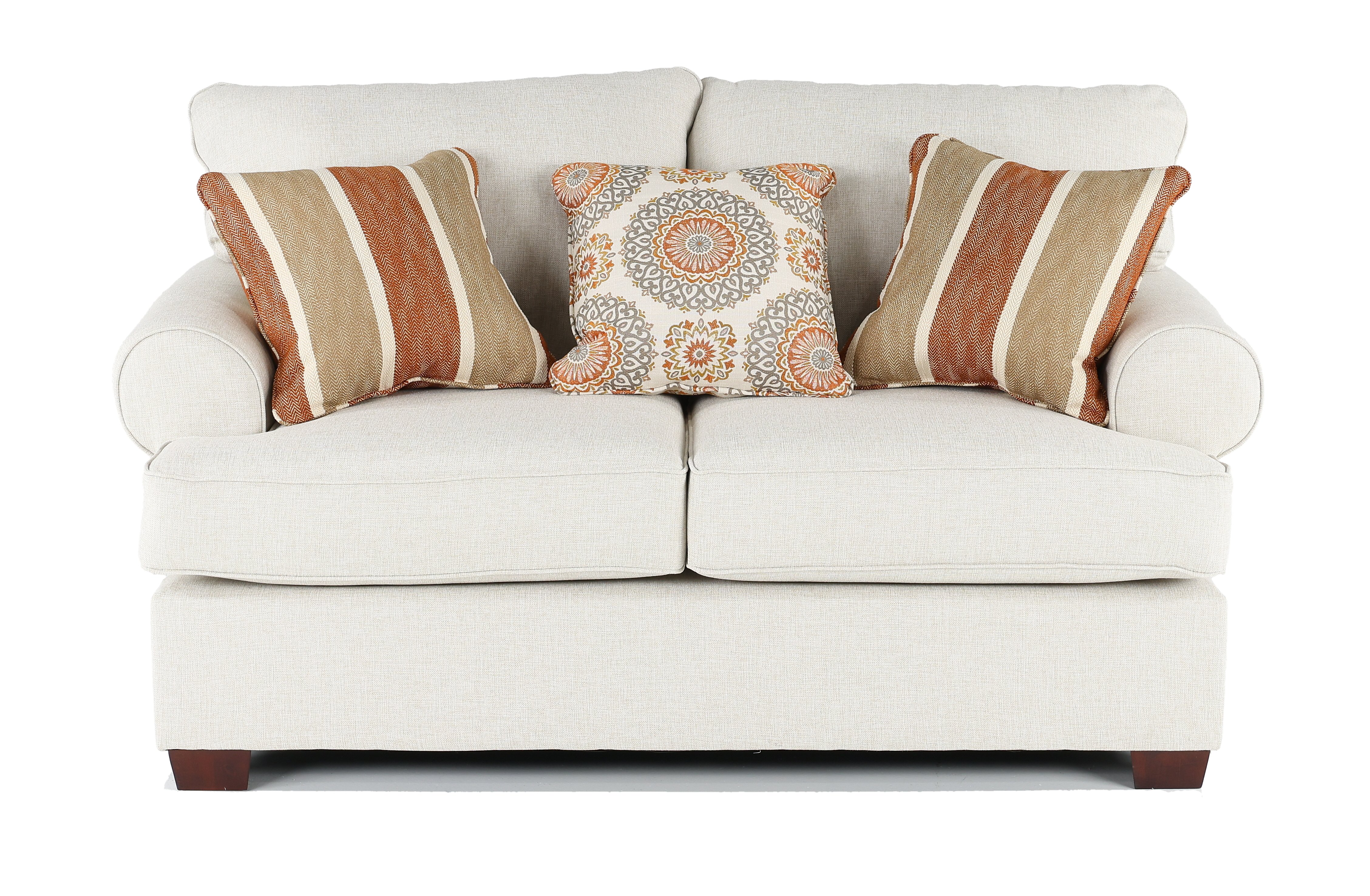 Alison Casual Classic Linen Loveseat-1