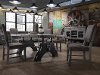 5PC:HM4290/DINING Gray and Black Industrial 5 Piece Dining Set - Factory Collection