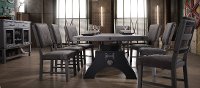 5PC:HM4290/DINING Gray and Black Industrial 5 Piece Dining Set - Factory -2