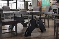 HM4290/TABLE Gray and Black Industrial Dining Table - Factory Collection