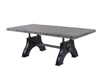 HM4290/TABLE Gray and Black Industrial Dining Table - Factory Collection-2