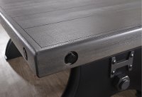 HM4290/TABLE Gray and Black Industrial Dining Table - Factory Collection-3