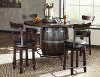 Tobacco Brown Backless Counter Stool - Barrel-2