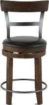 Tobacco Brown Swivel Counter Height Stool - Barrel