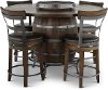 Tobacco Brown 5 Piece Counter Height Dining Set - Barrel
