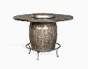 Tobacco Leaf Brown Counter Table - Barrel