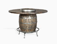 Tobacco Leaf Brown Counter Table - Barrel
