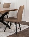 Clearance Putty and Black Modern Dining Chair - Empire