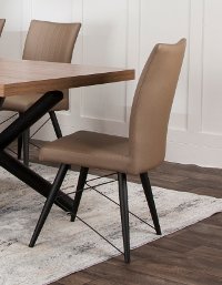 Putty and Black Modern Dining Chair - Empire
