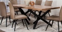 Hickory and Black Modern Dining Table - Empire