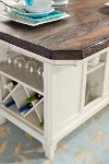 White and Weathered Brown Island Style Dining Table - Mystic Cay-3