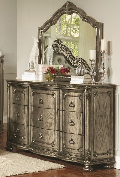 Traditional Platinum Gold Dresser - Seville