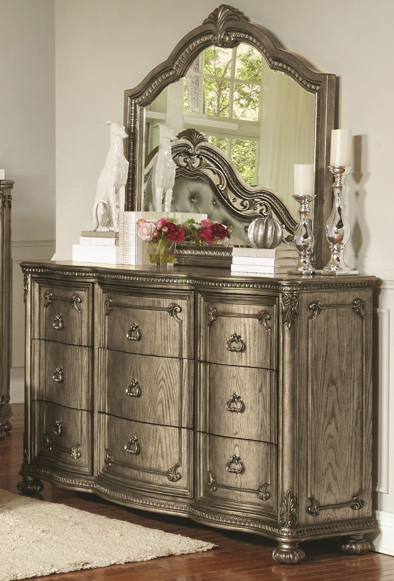 Traditional Platinum Gold Dresser Seville Rc Willey Furniture