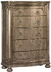 Traditional Platinum Gold Chest of Drawers - Seville
