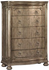 Traditional Platinum Gold Chest of Drawers - Seville
