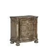 Traditional Platinum Gold Nightstand - Seville