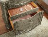 Traditional Platinum Gold Nightstand - Seville-2