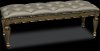 Traditional Platinum Gold Upholstered Bench - Seville-3