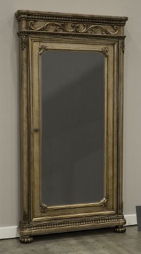 Traditional Platinum Storage Floor Mirror - Seville