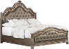 Traditional Platinum Gold King Upholstered Bed - Seville