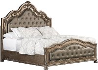 Traditional Platinum Gold King Upholstered Bed - Seville