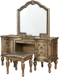 Seville Platinum Gold 3 Piece Vanity Set