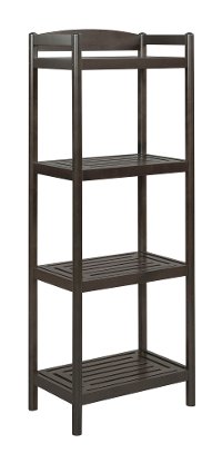 Adjustable Espresso Wooden Tall Bookcase / Media Tower - Exmore