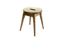 Solid Wood Round Stool - Arendal