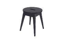 Solid Wood Round Stool - Arendal