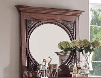 99090-422/MIRROR Traditional Pecan Brown Mirror - Emma's Garden