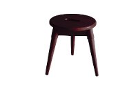 Solid Wood Round Tripod Stool - Arendal