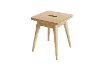 Solid Wood Square Stool - Arendal