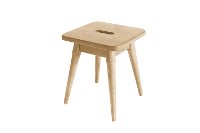 Solid Wood Square Stool - Arendal