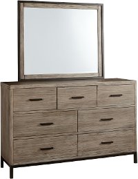 Industrial Modern Pine & Metal Dresser - Edgewood
