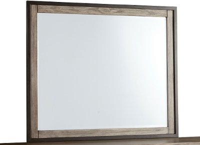 Industrial Modern Pine & Metal Mirror - Edgewood