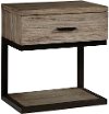 Industrial Modern Pine & Metal Nightstand - Edgewood