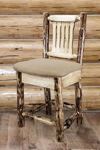 MWGCBSWNRBUCK24 Counter Height Bar Stool w/ Back - Glacier