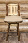 MWGCBSWSNRBUCK24 Counter Height Swivel Bar Stool w/ Back - Glacier
