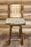 MWGCBSWSNRWILD24 Counter Height Swivel Bar Stool w/ Back - Glacier-1
